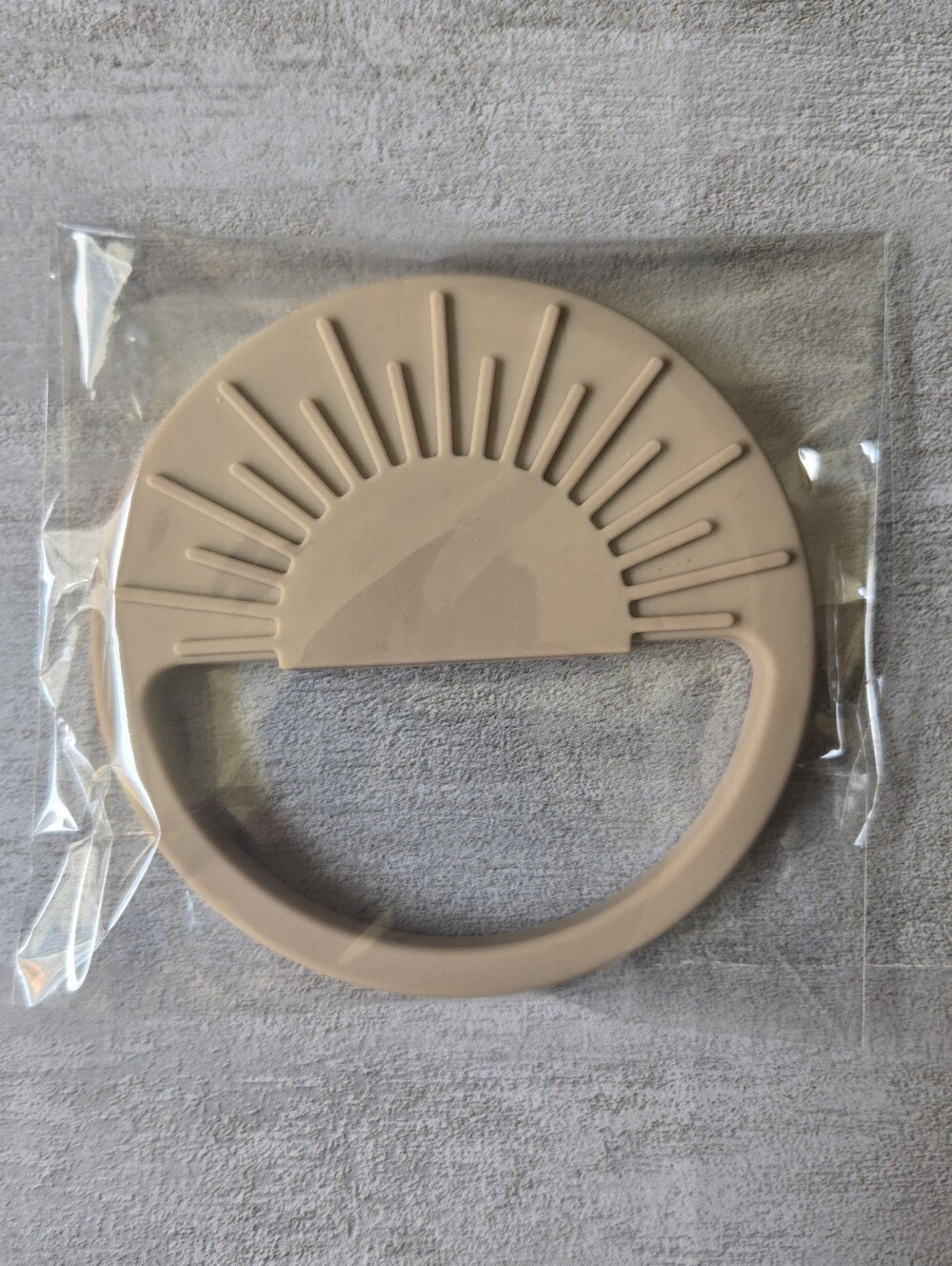 ​Boho Silicone Sun Teether Soft BPA-Free Baby Chew Toy Neutral Beige Teeth Ring